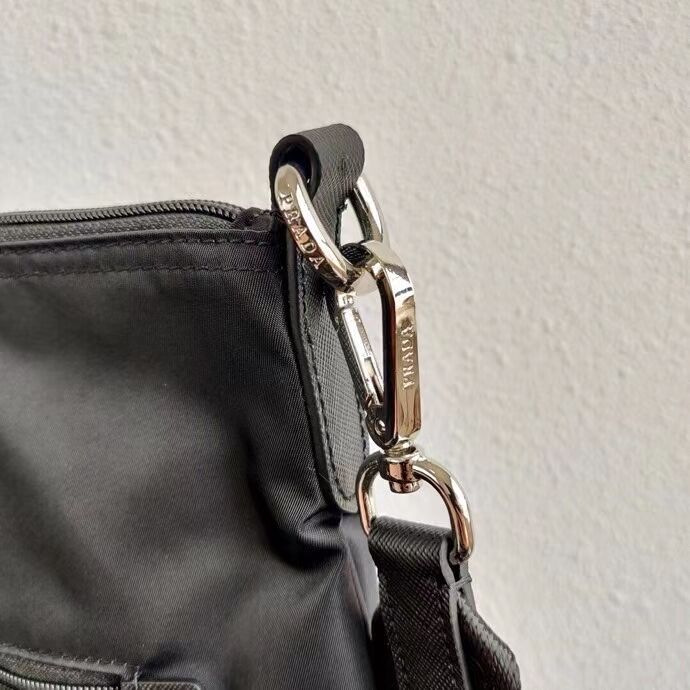 Prada Re-Nylon and Saffiano leather shoulder bag VA0715 black