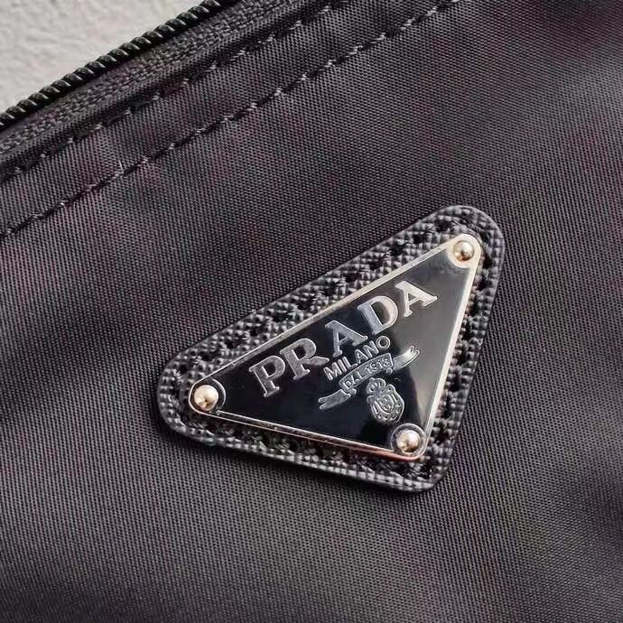 Prada Re-Nylon and Saffiano leather shoulder bag VA0715 black