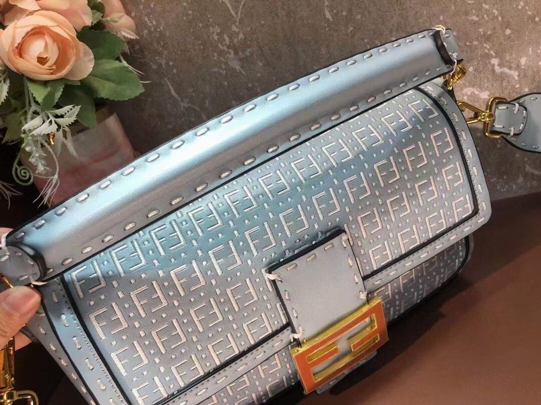 FENDI BAGUETTE Bag F1520 light blue