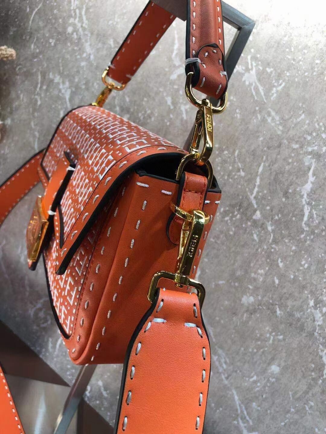 FENDI BAGUETTE Bag F1520 orange