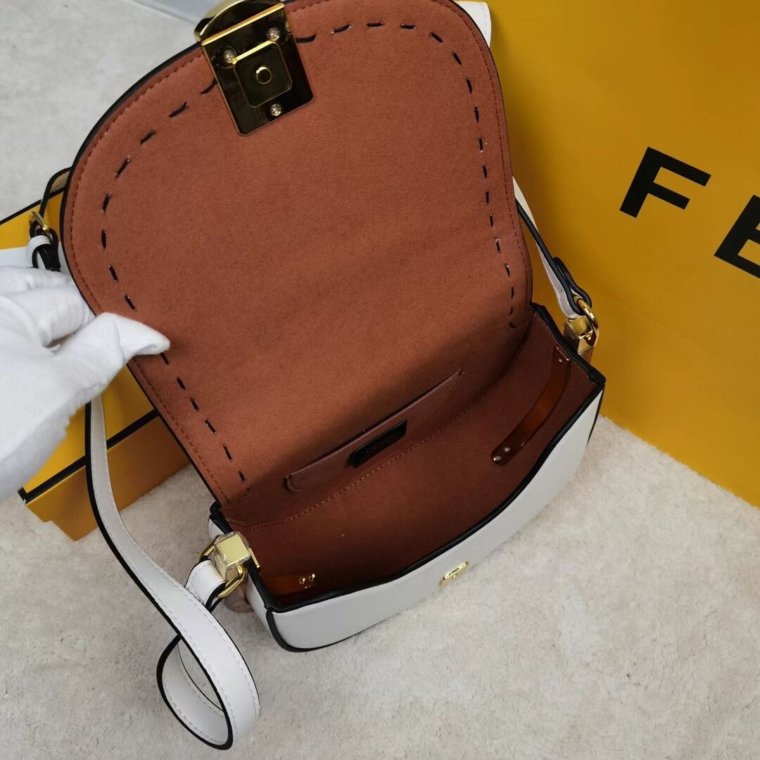 FENDI MOONLIGHT leather bag 8BT346A White