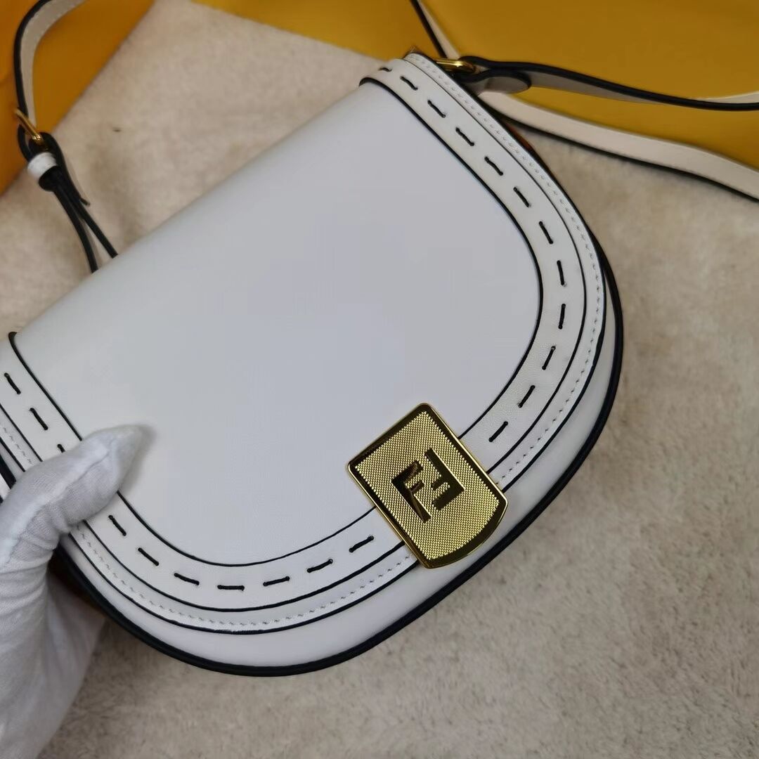 FENDI MOONLIGHT leather bag 8BT346A White