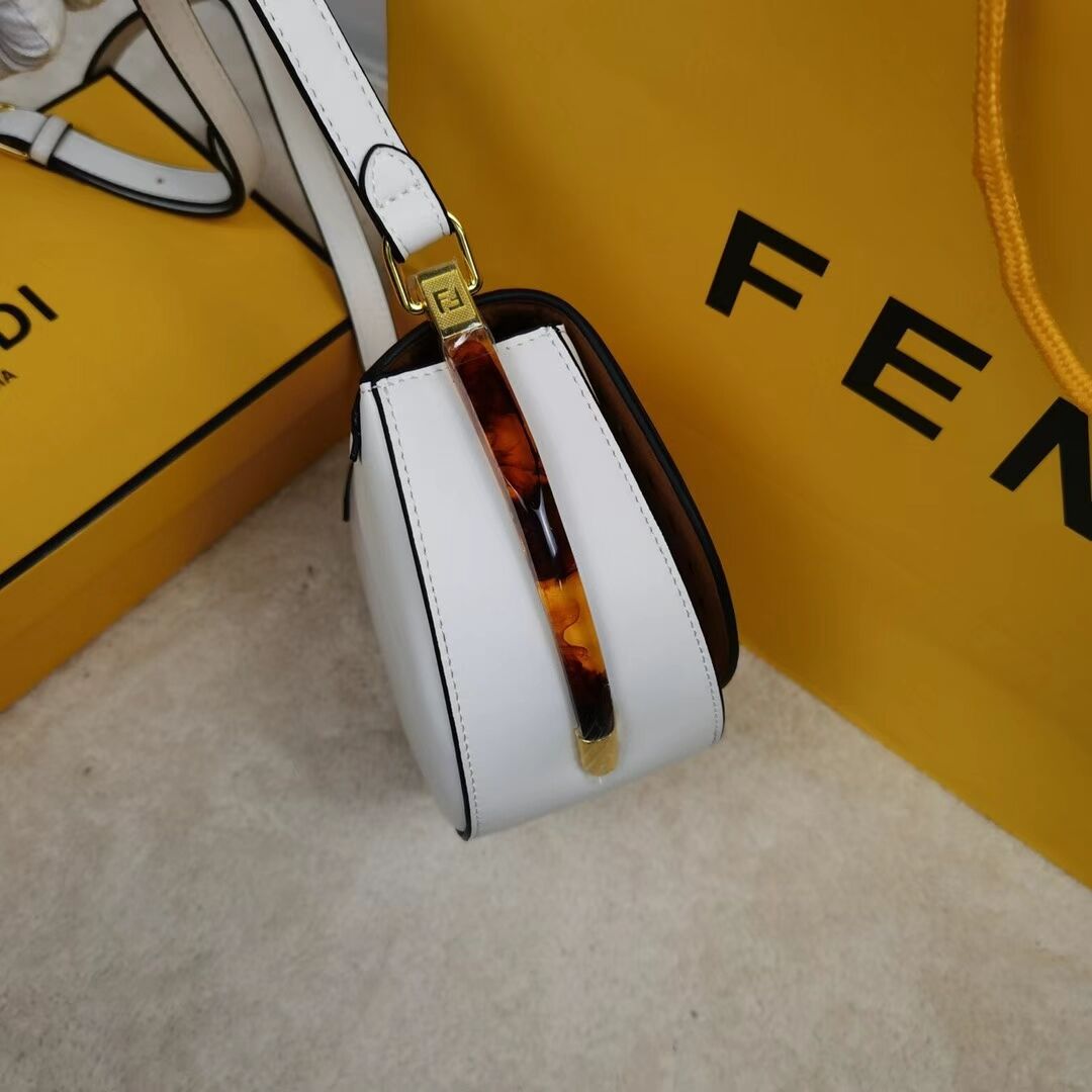 FENDI MOONLIGHT leather bag 8BT346A White