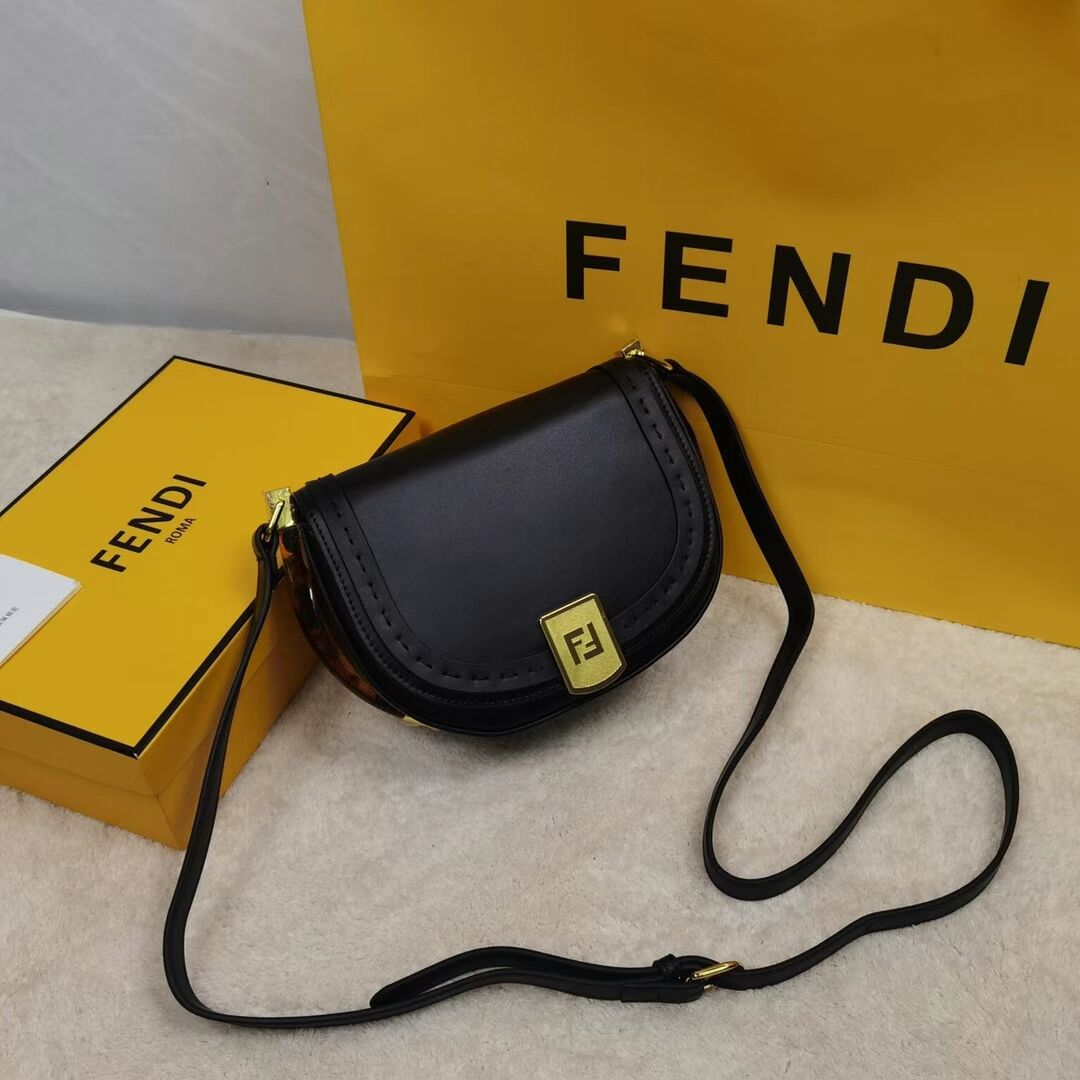 FENDI MOONLIGHT leather bag 8BT346A black