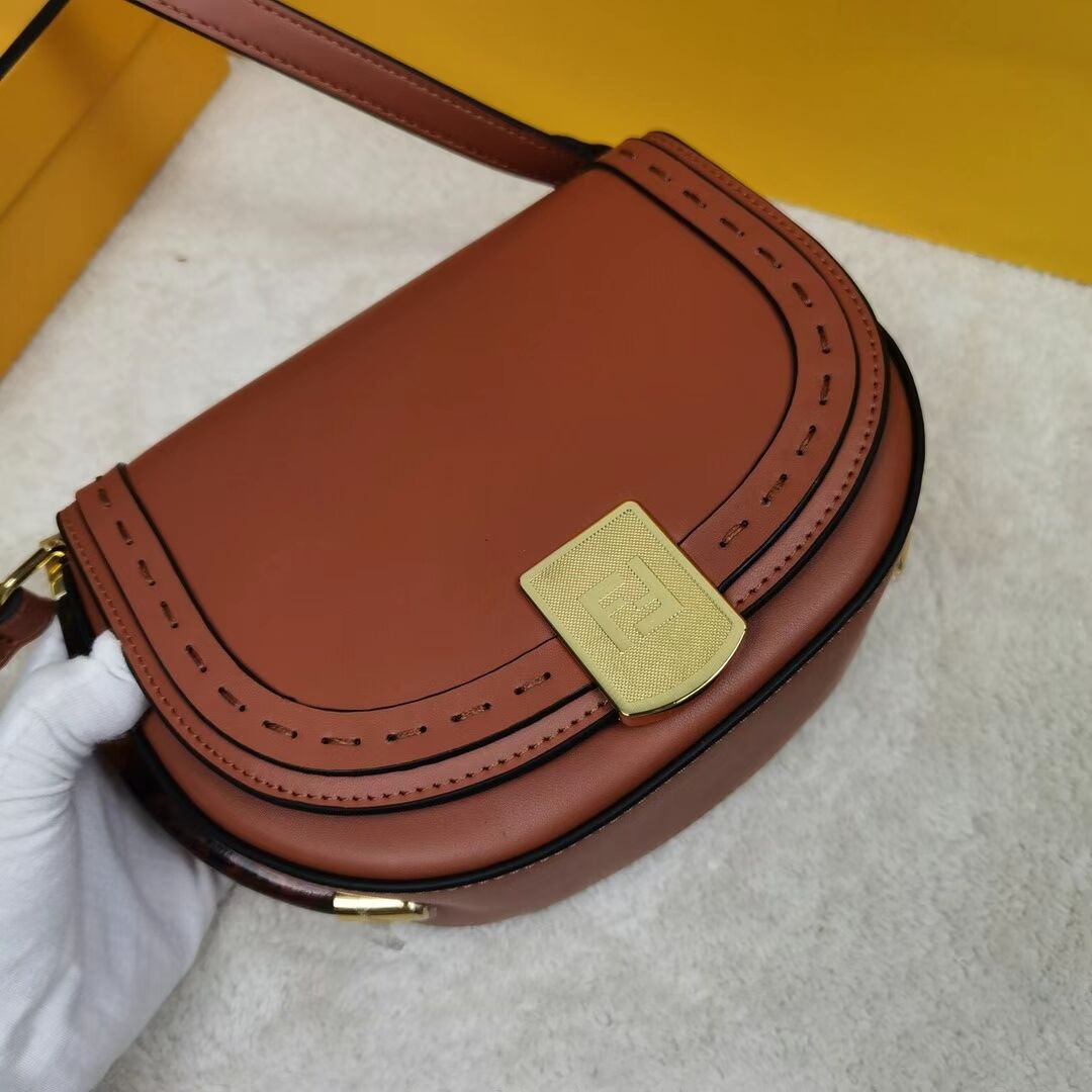 FENDI MOONLIGHT leather bag 8BT346A brown