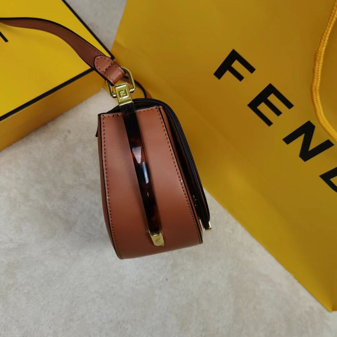 FENDI MOONLIGHT leather bag 8BT346A brown