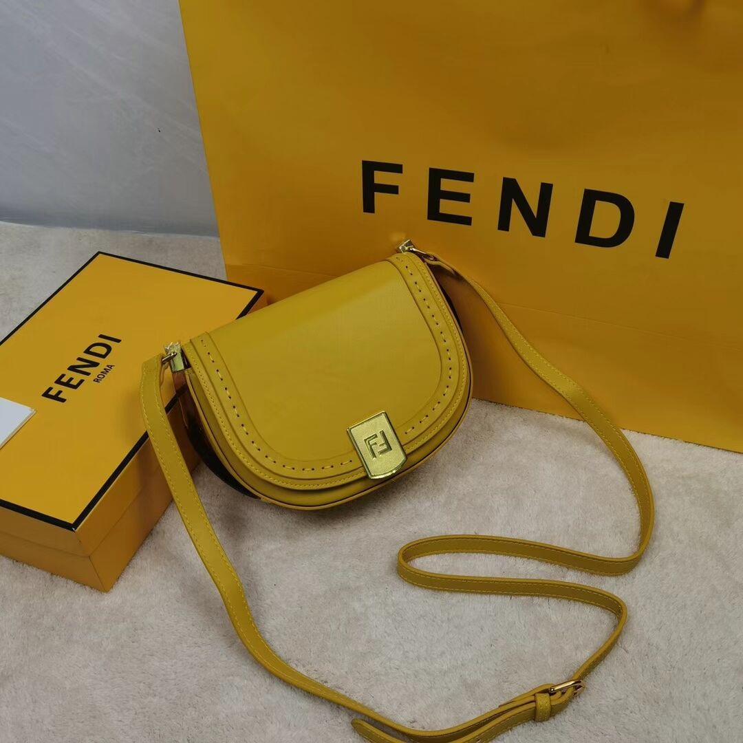 FENDI MOONLIGHT leather bag 8BT346A yellow