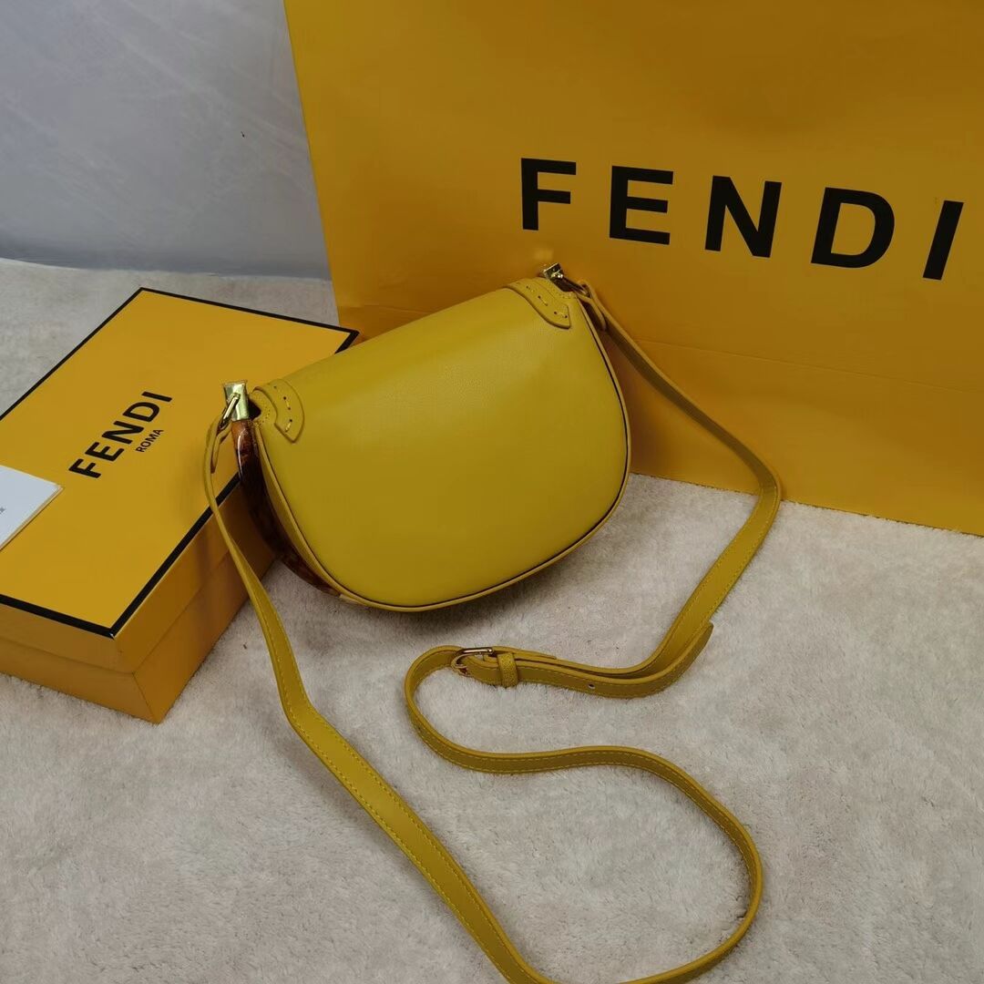 FENDI MOONLIGHT leather bag 8BT346A yellow