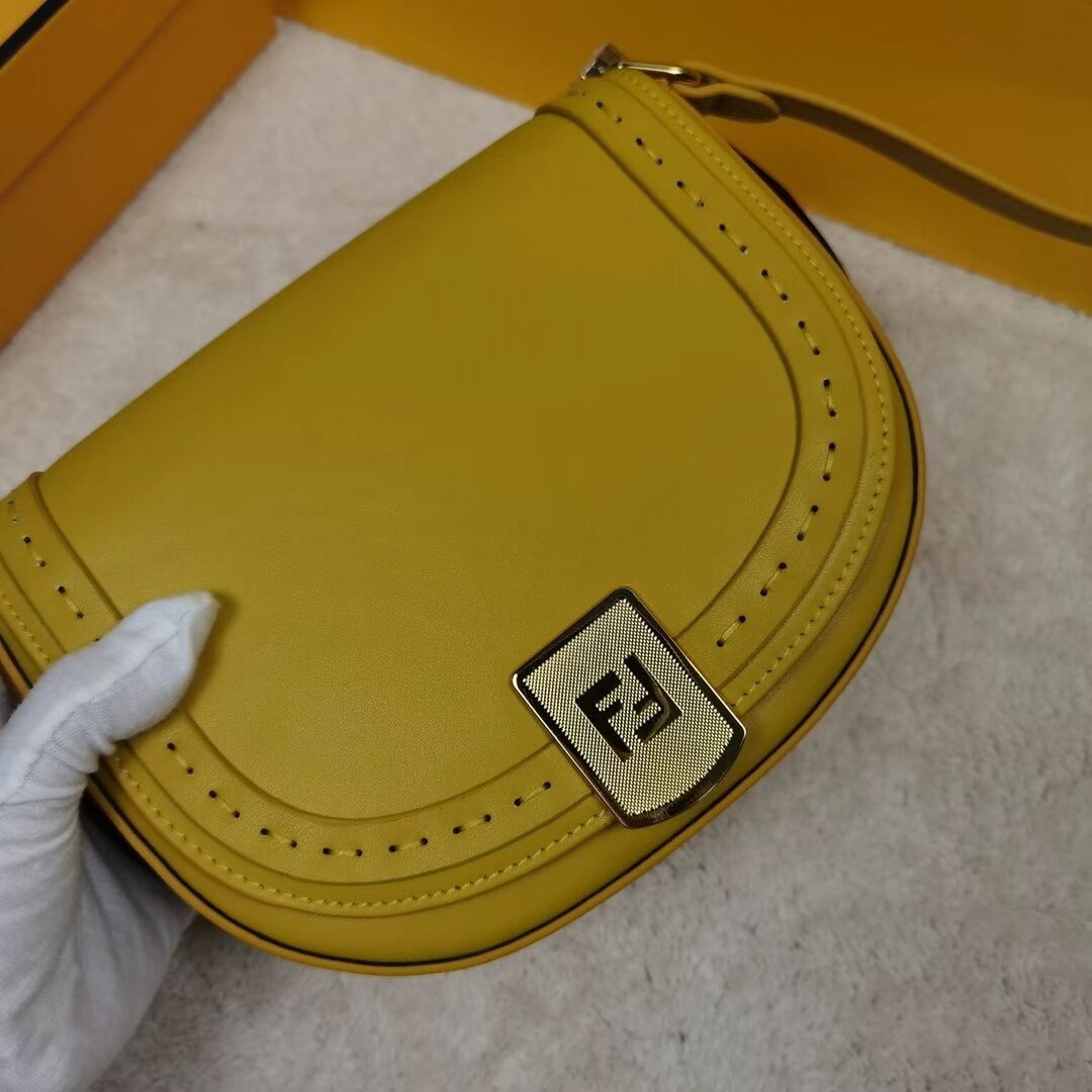 FENDI MOONLIGHT leather bag 8BT346A yellow