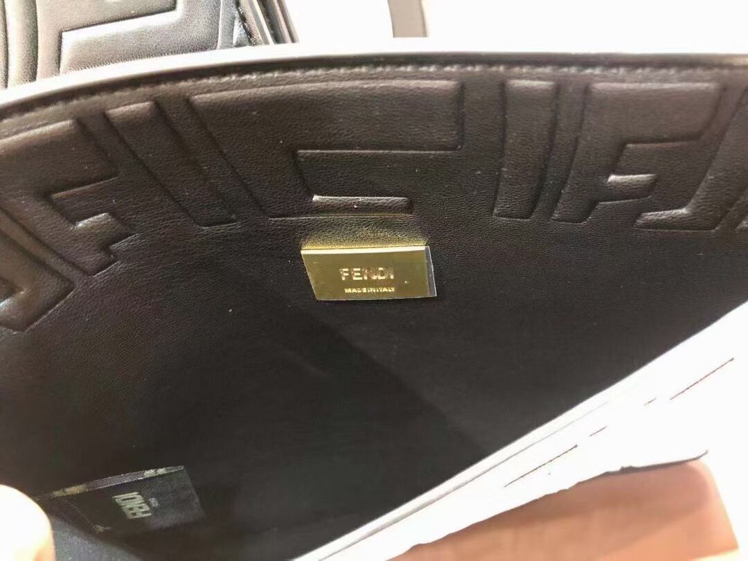FENDI PEEKABOO ICONIC ESSENTIALLY leather bag F1519 black