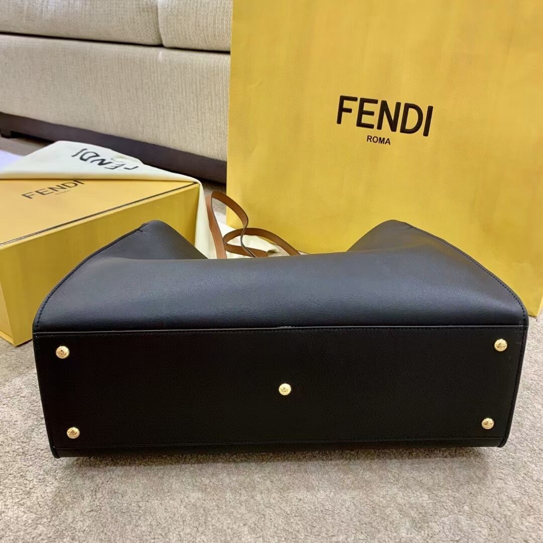 FENDI PEEKABOO X-TOTE leather bag F1527 black