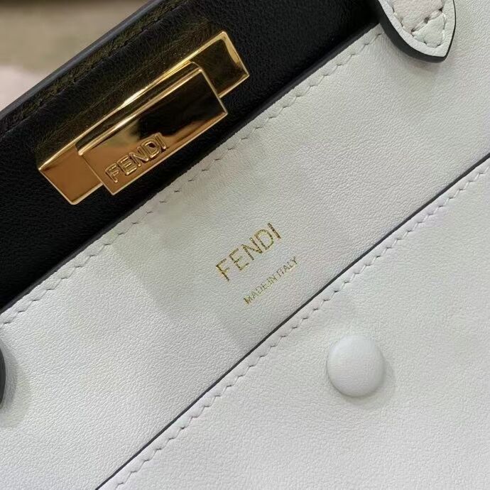 FENDI PEEKABOO X-TOTE leather bag F1527 white