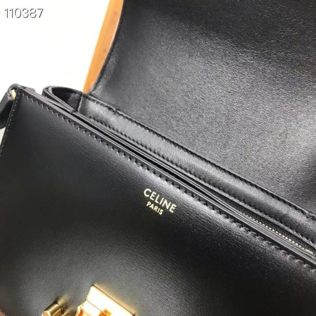 Celine TEEN TRIOMPHE BAG IN SHINY CALFSKIN MINERAL 188423 black