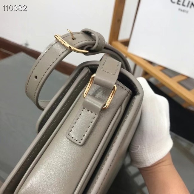 Celine TEEN TRIOMPHE BAG IN SHINY CALFSKIN MINERAL 188423 grey
