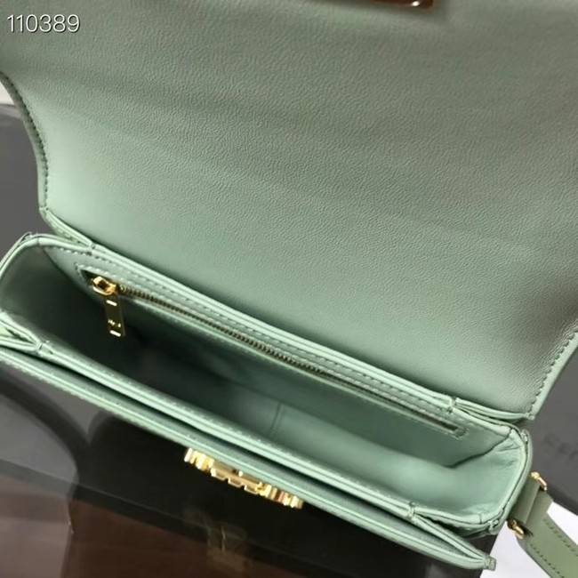 Celine TEEN TRIOMPHE BAG IN SHINY CALFSKIN MINERAL 188423 light green