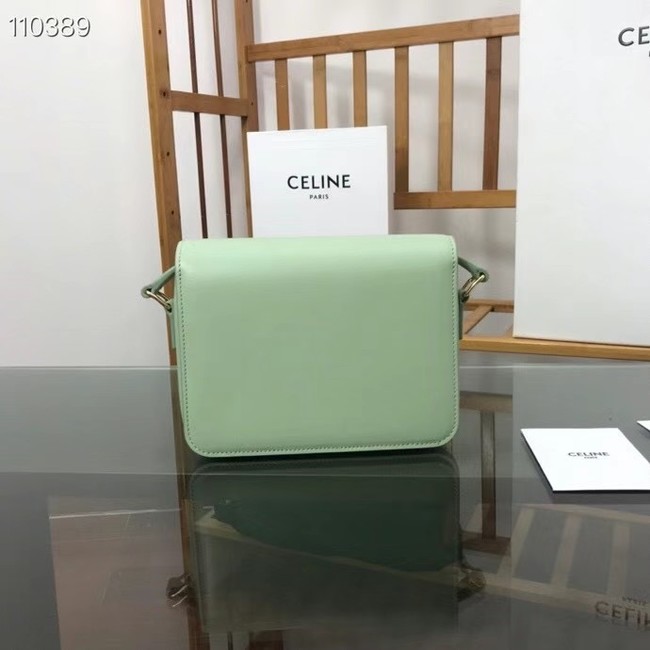 Celine TEEN TRIOMPHE BAG IN SHINY CALFSKIN MINERAL 188423 light green