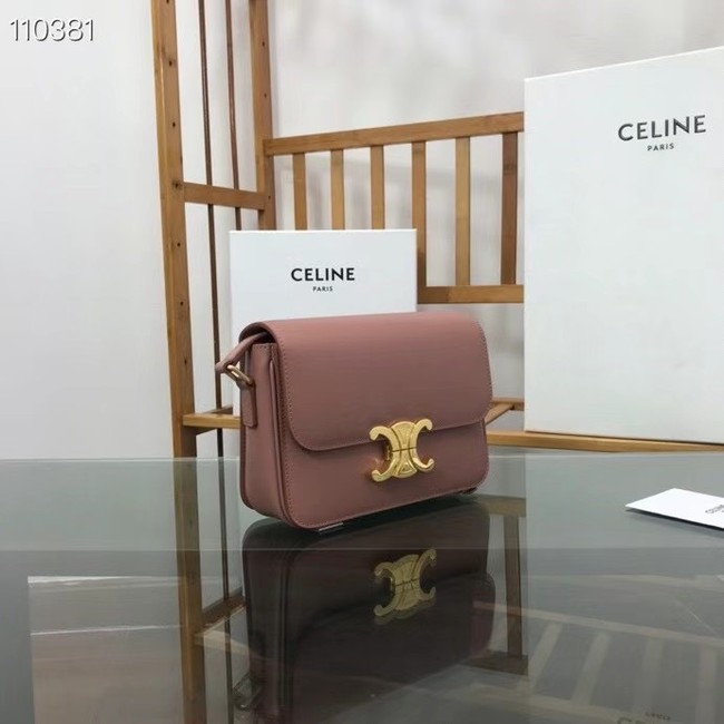 Celine TEEN TRIOMPHE BAG IN SHINY CALFSKIN MINERAL 188423 pink