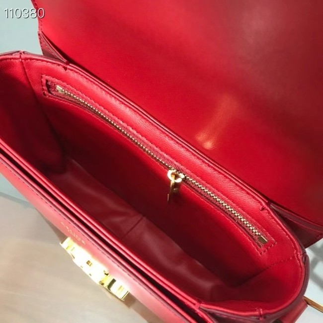 Celine TEEN TRIOMPHE BAG IN SHINY CALFSKIN MINERAL 188423 red