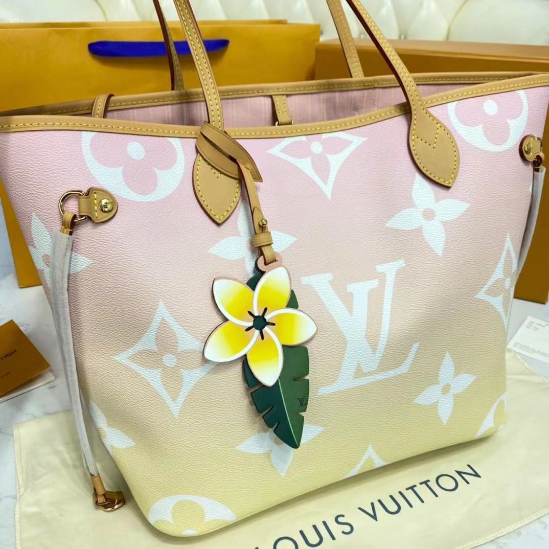 Louis Vuitton NEVERFULL MM M45680 Pink & Yellow