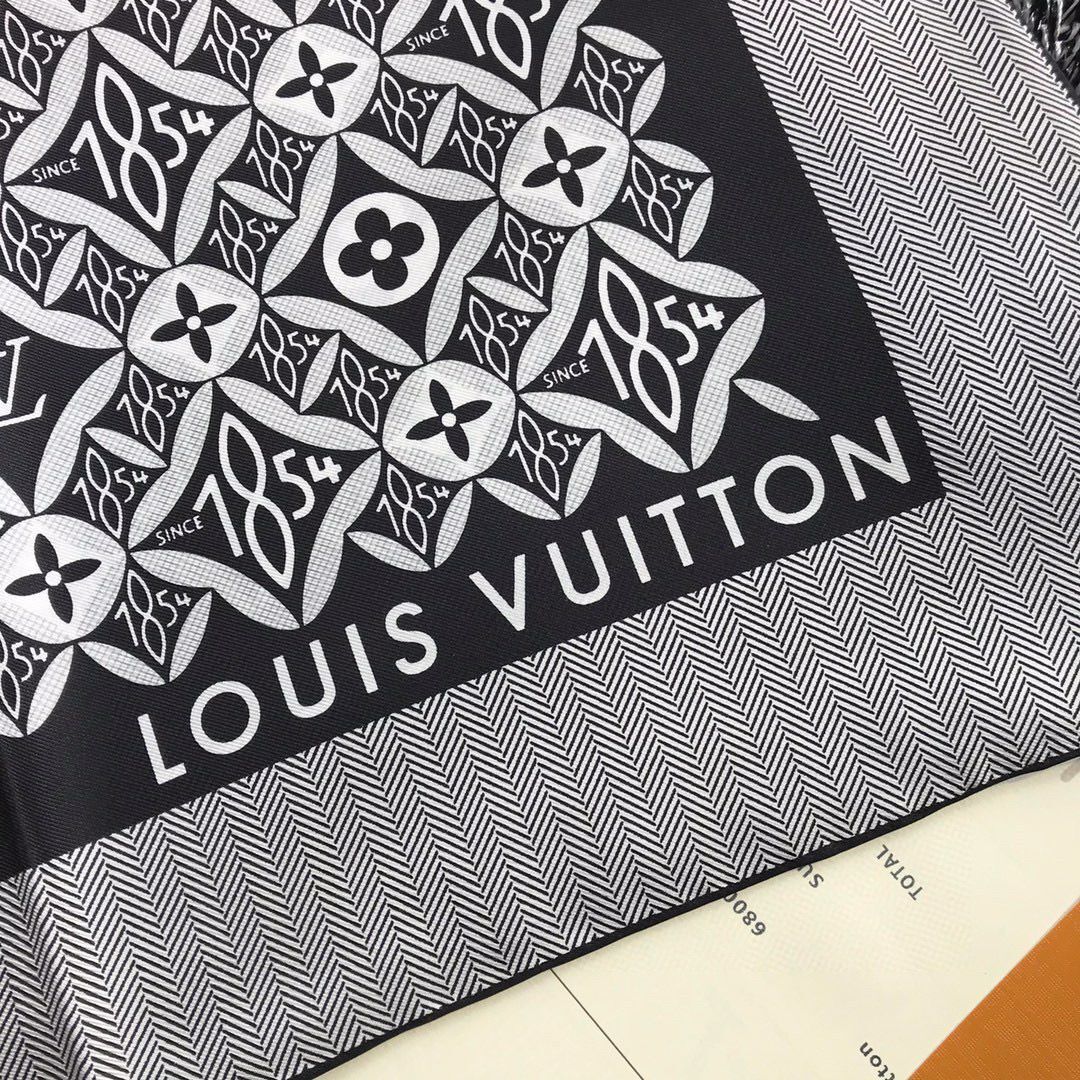 Louis Vuitton Silk Scarf M76781 Black