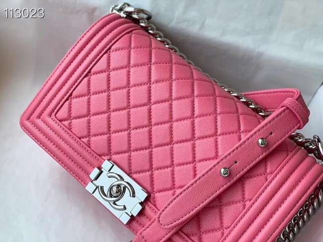 Chanel Boy Flap Original Caviar Leather Shoulder  Bag A67086 rose