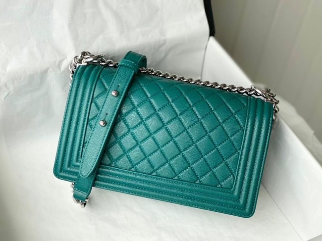 Chanel Le Boy Flap Shoulder Bag Original Leather A67086 green