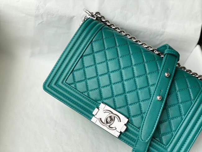 Chanel Le Boy Flap Shoulder Bag Original Leather A67086 green