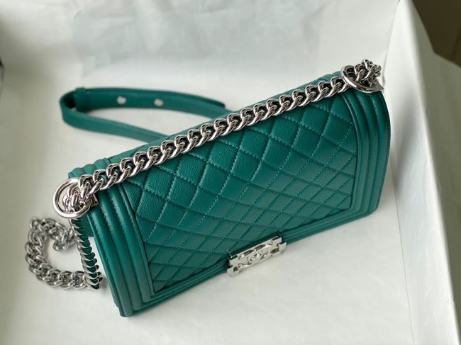 Chanel Le Boy Flap Shoulder Bag Original Leather A67086 green