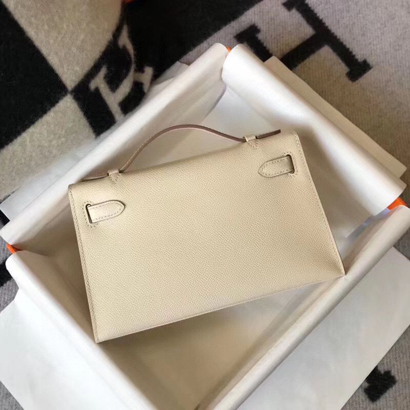 Hermes Kelly 22cm Handle Bag Epsom Leather KL22 Cream