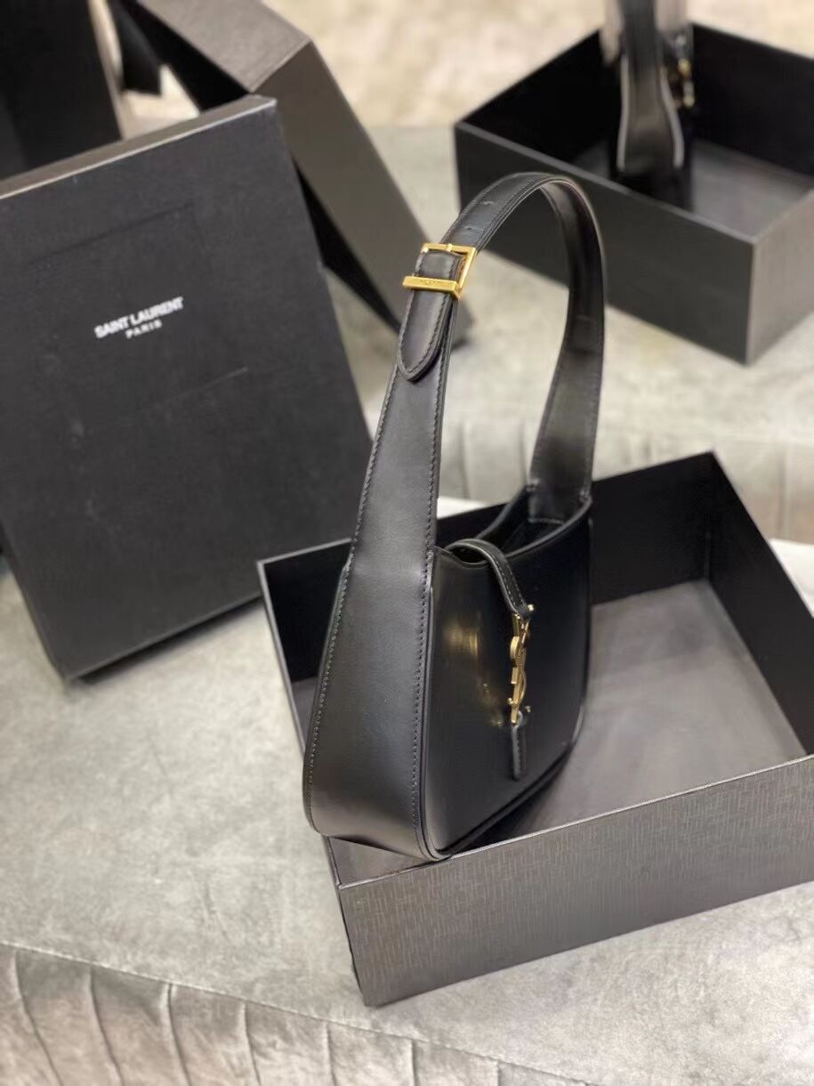 YSL TOP HANDLE BAG IN SHINY LEATHER Y687228 black