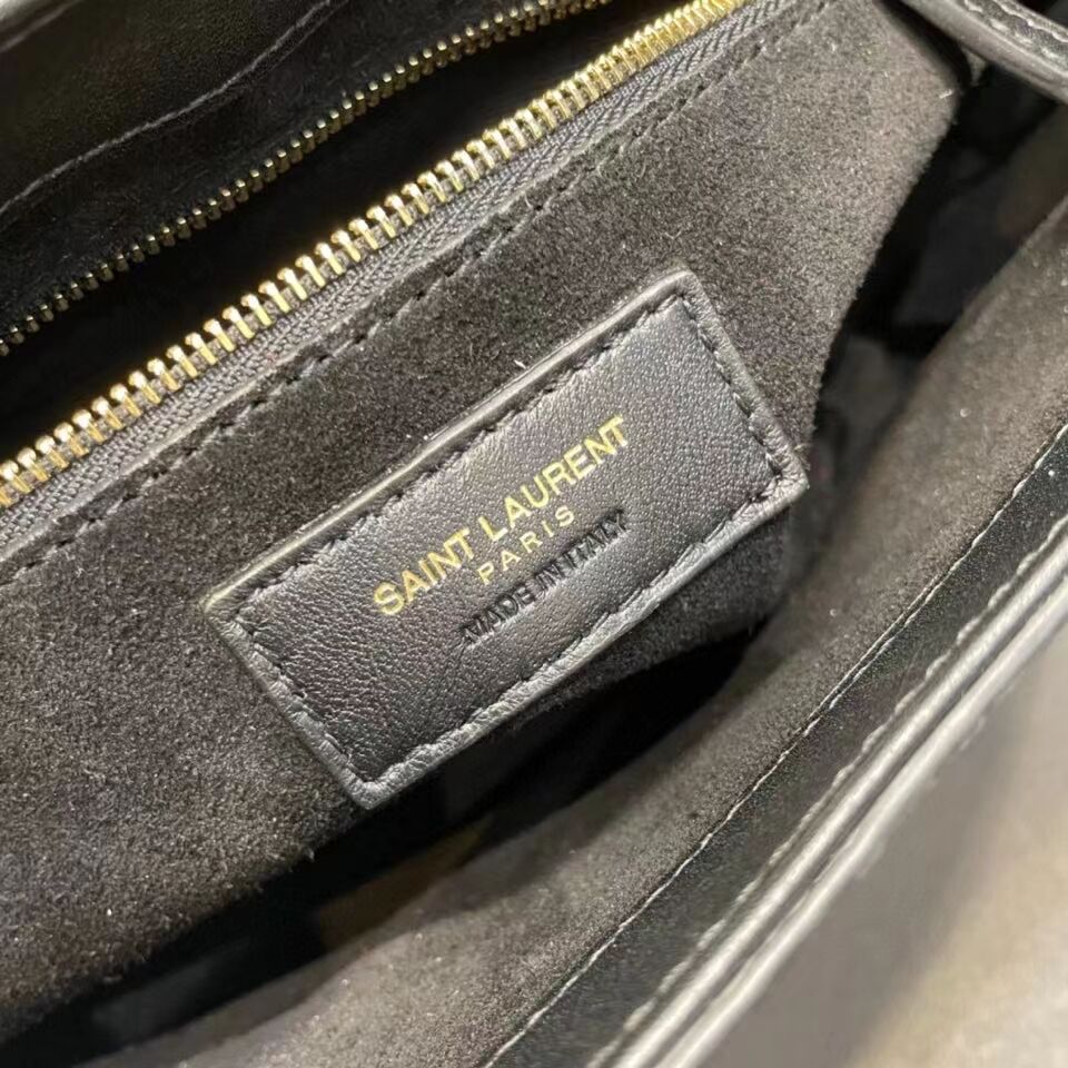 YSL TOP HANDLE BAG IN Snake skin LEATHER Y687228 black