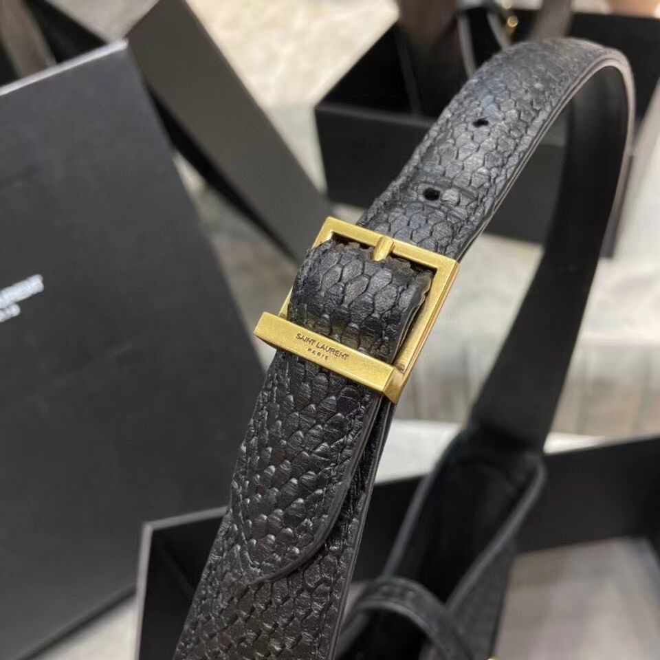 YSL TOP HANDLE BAG IN Snake skin LEATHER Y687228 black