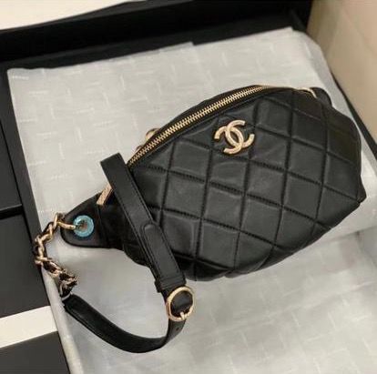 Chanel Original Leather Belt Bag C5398 Black