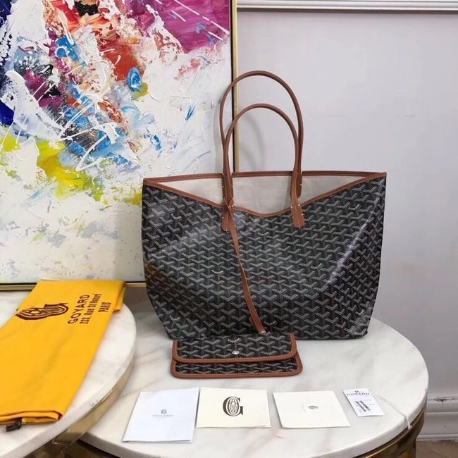 Goyard Calfskin Leather Tote Bag 20207 black&brown