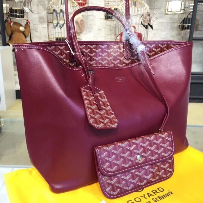 Goyard Calfskin Leather Tote Bag 20208 Wine