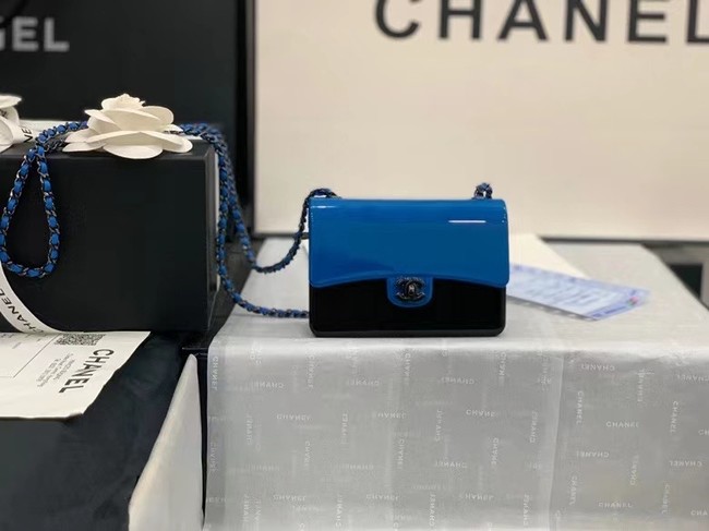 chanel evening bag AS2513 Black & blue