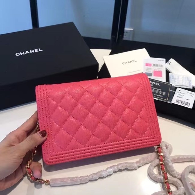 BOY CHANEL Original Wallet on Chain A80287 rose