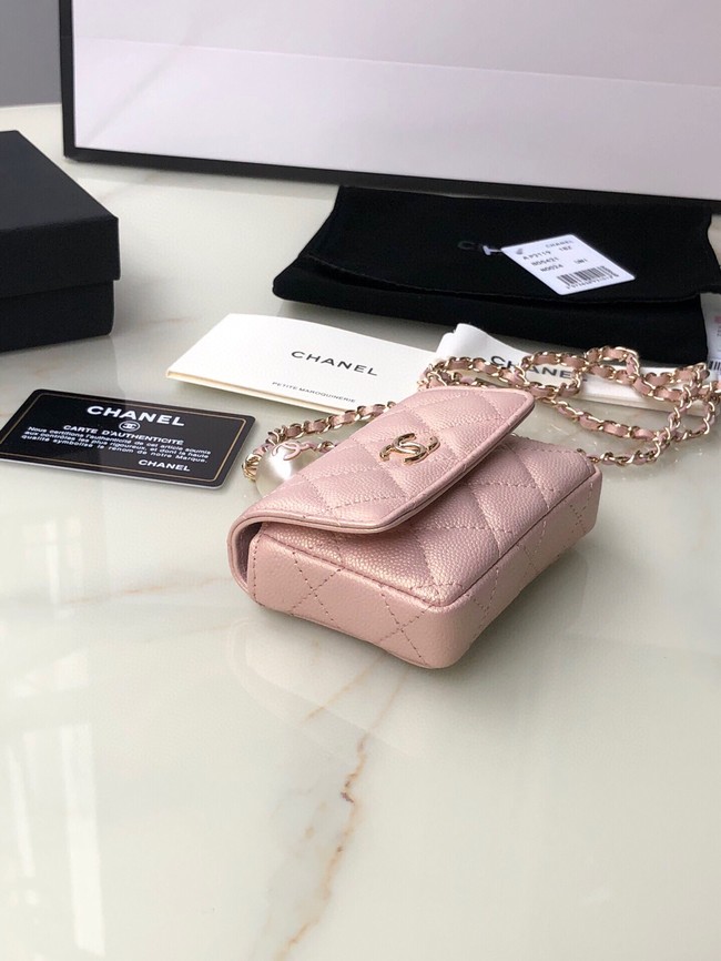 Chanel flap coin purse with chain AP2119 pink