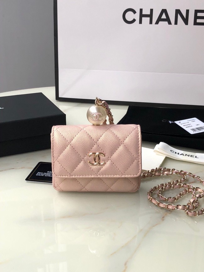 Chanel flap coin purse with chain AP2119 pink