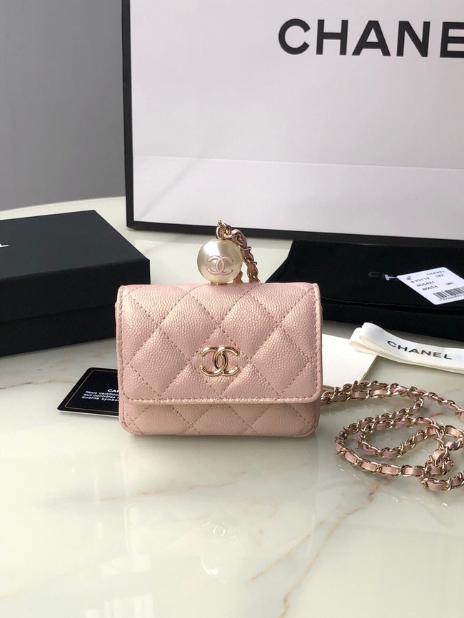 Chanel flap coin purse with chain AP2119 pink