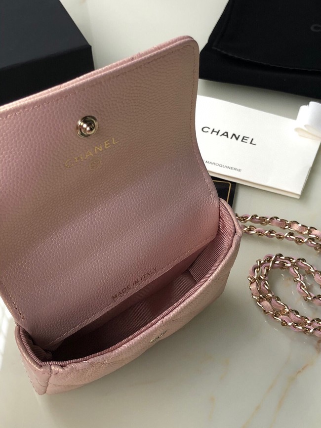 Chanel flap coin purse with chain AP2119 pink