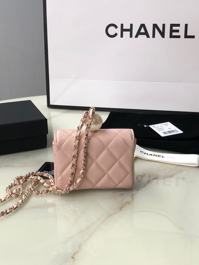 Chanel flap coin purse with chain AP2119 pink