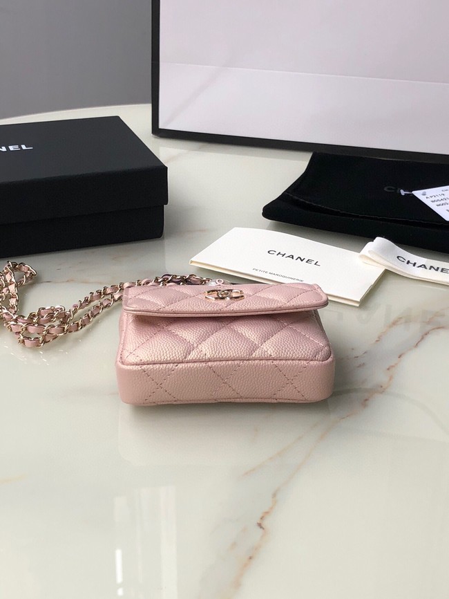 Chanel flap coin purse with chain AP2119 pink