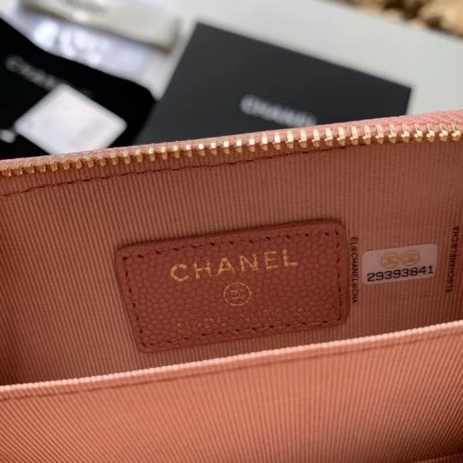 Chanel card holder Calfskin AP1650 pink