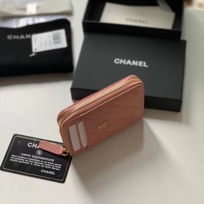 Chanel card holder Calfskin AP1650 pink