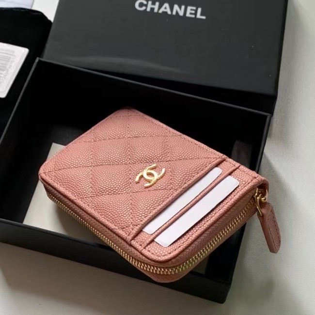 Chanel card holder Calfskin AP1650 pink