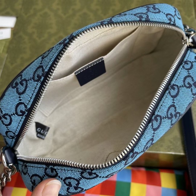 Gucci GG Marmont Multicolor small shoulder bag 447632 blue