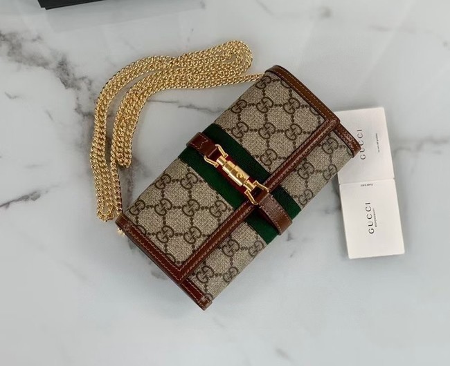 Gucci Jackie 1961 chain wallet 652681 Brown 