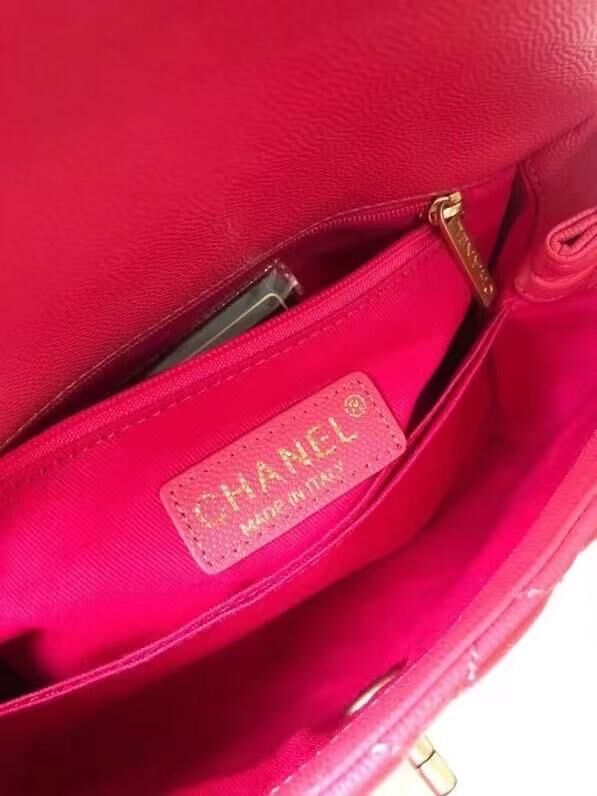 Chanel flap bag with top handle A92990 Rose