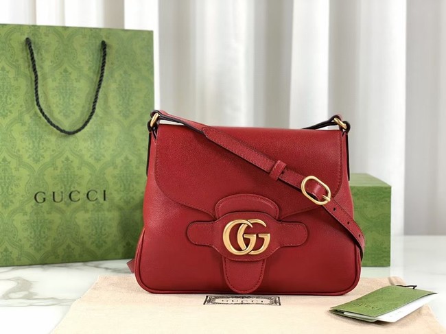 Gucci Small messenger bag with Double G 648934 Red